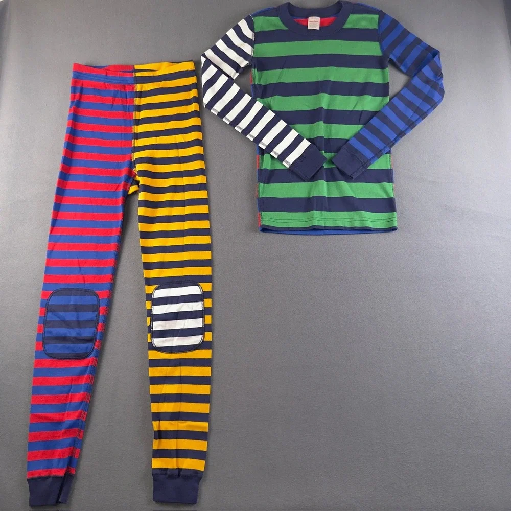 Hanna Andersson Kids Striped Organic Cotton Pajama Set Multi Color Size 12 150cm